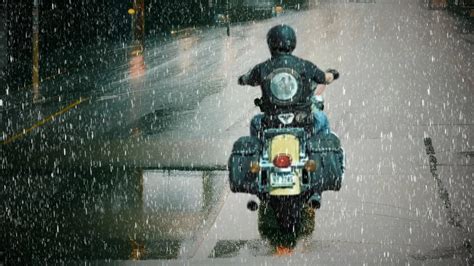 is riding a motorcycle in the rain bad